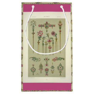Bolsa De Regalo Pequeña Noveau Art Nouveau pino floral joyería victoriana