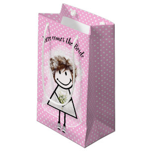 Bolsa De Regalo Pequeña Novia Stick Girl en Zapatillas