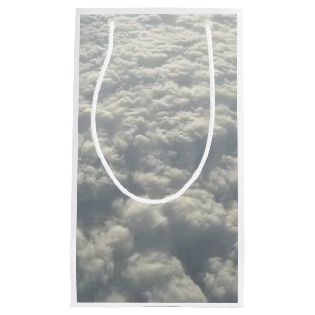BOLSA DE REGALO PEQUEÑA NUBES DE FLUJO BLANCO (Anverso)