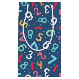 Bolsa De Regalo Pequeña Números cortos de color Patrón Niños azules