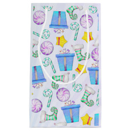 Bolsa De Regalo Pequeña O Navidades Whimsey Folk Art