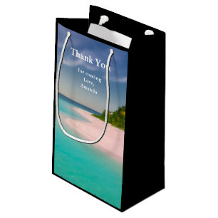 Bolsa De Regalo Pequeña Océano Aguamarina Playa Tropical Escénica Gracias
