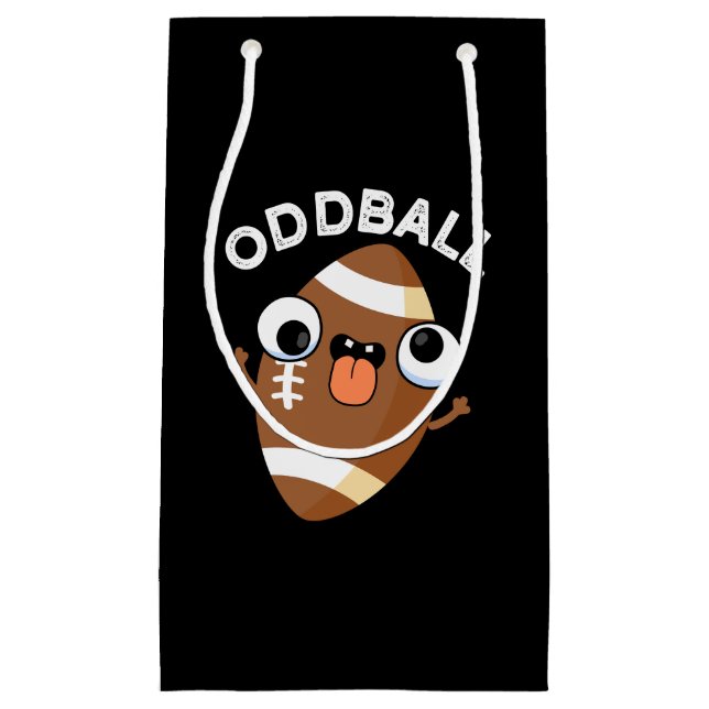 Bolsa De Regalo Pequeña Oddball Funny Football Pun Dark BG (Anverso)