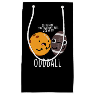 Bolsa De Regalo Pequeña Oddball Funny Football Pun Dark BG