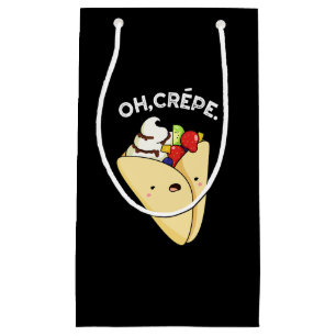Bolsa De Regalo Pequeña Oh Crepe Funny Food Pun Dark BG