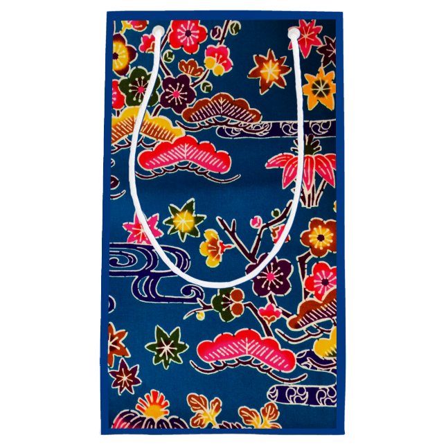 Bolsa De Regalo Pequeña Ojo japonés okinawense (Bingata) (Anverso)