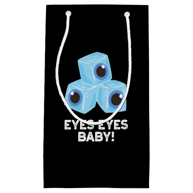 Bolsa De Regalo Pequeña Ojos Ojos Bebé Funny Ice Eyeballs Pun Dark BG (Anverso)