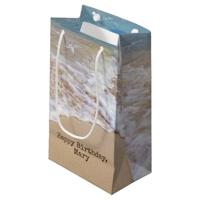 Bolsa De Regalo Pequeña oleoductos tropicales en la arena (Angulo Anverso)