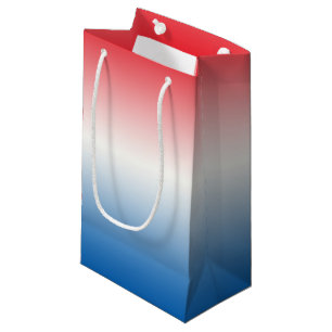 Bolsa De Regalo Pequeña Ombre blanco y azul rojo
