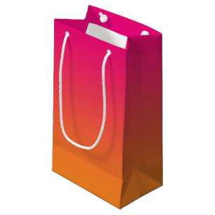 Bolsa De Regalo Pequeña Ombre rosado y anaranjado