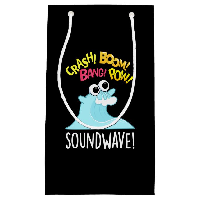 Bolsa De Regalo Pequeña Onda de sonido Funny Ocean Pun Dark BG (Anverso)