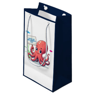 Bolsa De Regalo Pequeña Opulpo personalizado con pescado