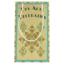 Oro Art Deco y arte verde azulado francés decorati