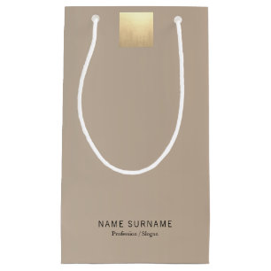 Bolsa De Regalo Pequeña Oro beige en colores pastel mínimo moderno