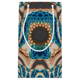 Bolsa De Regalo Pequeña Oro turquesa Sol Southwestern Art