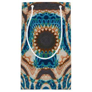 Bolsa De Regalo Pequeña Oro turquesa Sol Southwestern Art