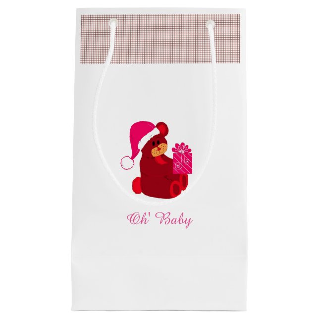 Bolsa De Regalo Pequeña Oso de peluche dulce con presente (Anverso)