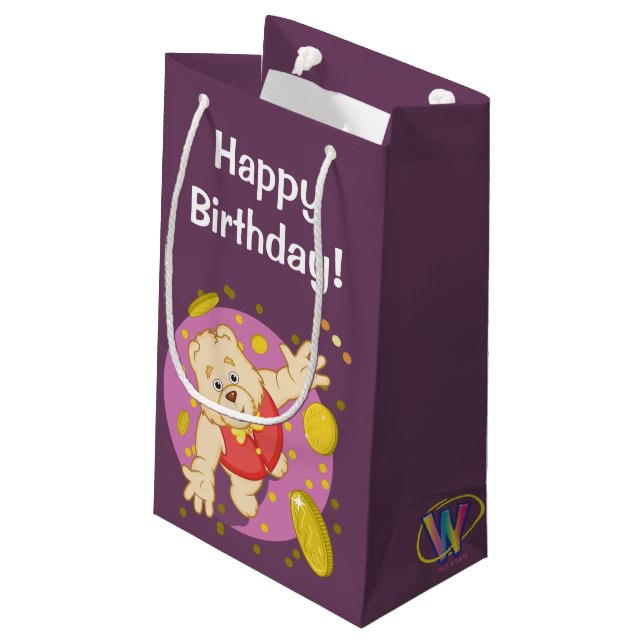 Bolsa De Regalo Pequeña Oso de Quizzy (Angulo reverso)