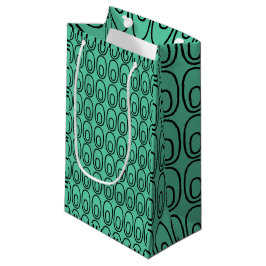 Bolsa De Regalo Pequeña Ovalos Verdes De Mint Repetidos