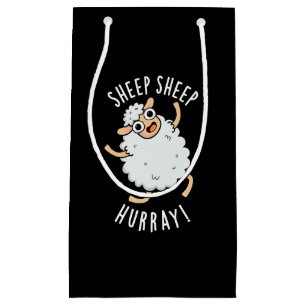 Bolsa De Regalo Pequeña Oveja Hurray Gracioso Animal Pun Oscuro BG