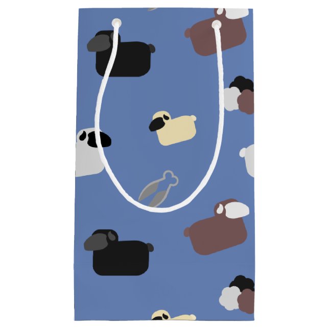 Bolsa De Regalo Pequeña Ovejas y jaulas (Anverso)