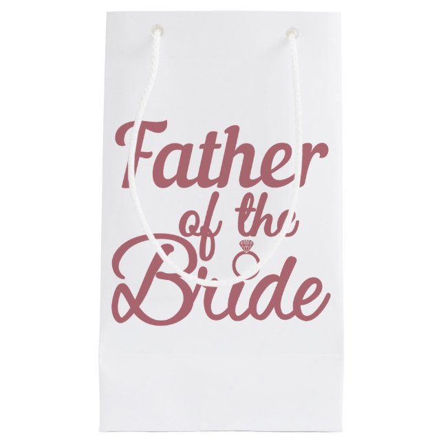 Bolsa De Regalo Pequeña Padre De La Familia Boda De Novia (Anverso)
