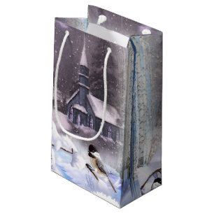Bolsa De Regalo Pequeña Pájaros del invierno
