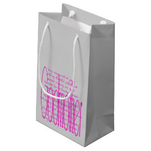 Bolsa De Regalo Pequeña Palabras amorosas para una padrina