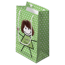 Bolsa De Regalo Pequeña Palo Fiesta Chica Sobre Puntos De Polka