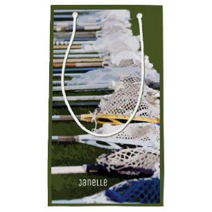 Bolsa De Regalo Pequeña Palos Lacrosse de color agua