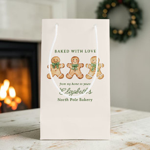 Bolsa De Regalo Pequeña Pan de Jengibre de Navidad Pintado con Amor