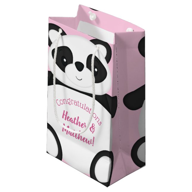 Bolsa De Regalo Pequeña Panda Bear Baby Shower (Angulo Anverso)