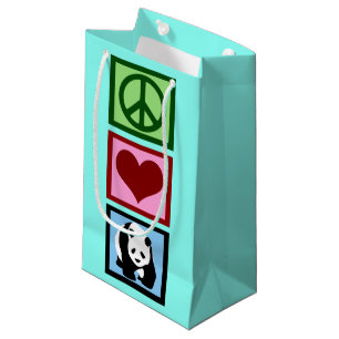 Bolsa De Regalo Pequeña Panda verde azulada linda