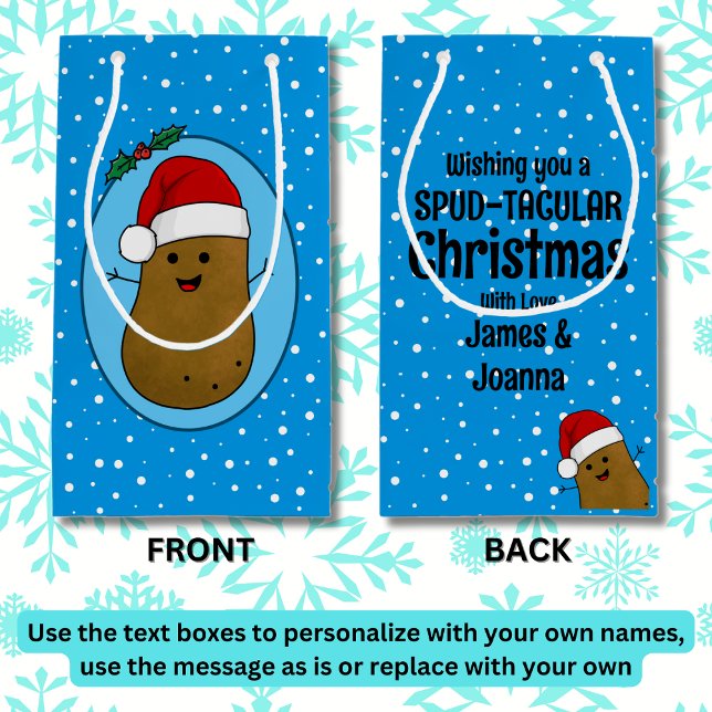 Bolsa De Regalo Pequeña Papa feliz Navidad personalizado (Subido por el creador)