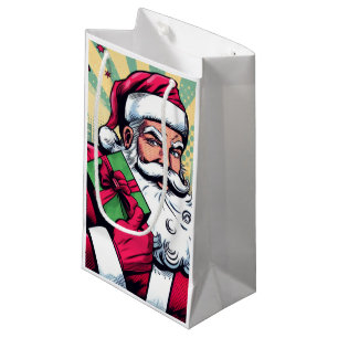 Bolsa De Regalo Pequeña Papá Noel/ Navidad de cómic