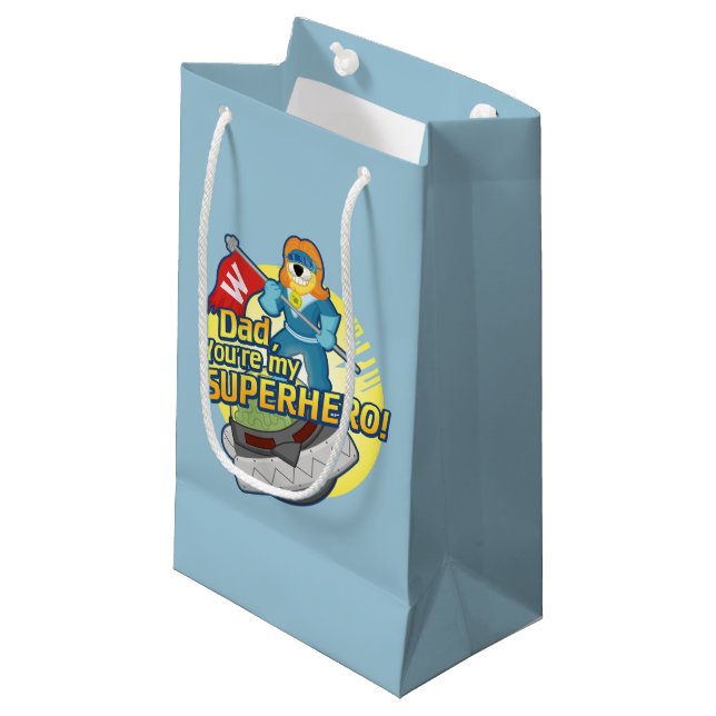 Bolsa De Regalo Pequeña Papá, usted es mi super héroe (Angulo Anverso)