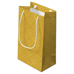 Bolsa De Regalo Pequeña Papel pintado floral de oro de lujo