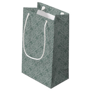 Bolsa De Regalo Pequeña Papel pintado floral verde