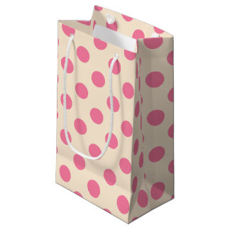 Bolsa De Regalo Pequeña Paquetes de polka rosados en una pequeña bolsa de
