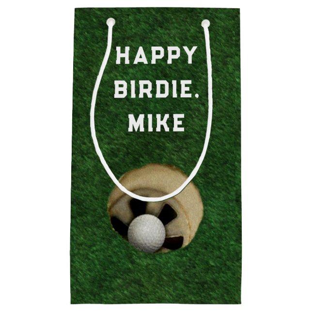 Bolsa de regalo pequeña para cumpleaños de golf (Anverso)