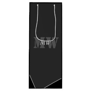 Bolsa de regalo pequeña para el monograma negro gr