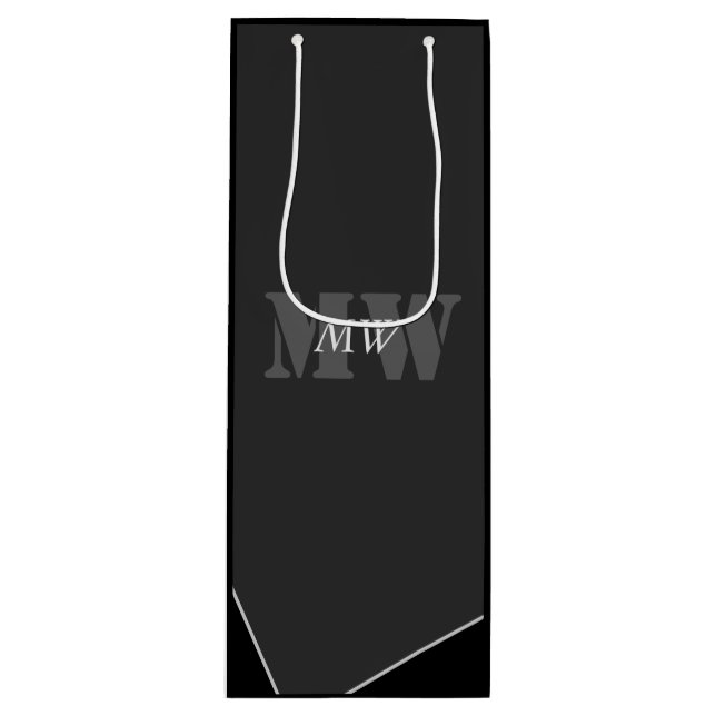 Bolsa de regalo pequeña para el monograma negro gr (Anverso)