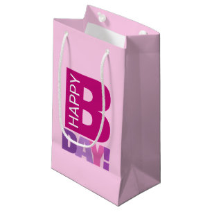 Bolsa de regalo pequeña para hongo rosa feliz