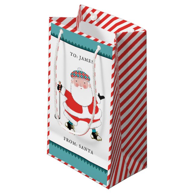 Bolsa de regalo pequeña para Navidad de golf (Angulo Anverso)