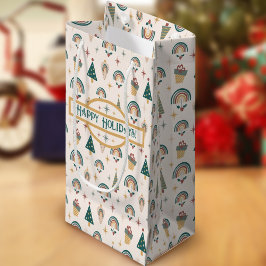 Bolsa de regalo pequeña para Navidades Boho