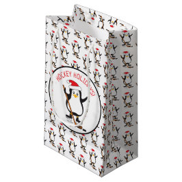 Bolsa de regalo pequeña para pingüino de hockey so