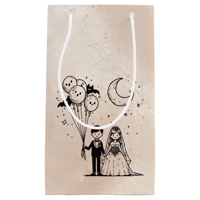 Bolsa De Regalo Pequeña Pareja pequeña y fantasmal (Anverso)