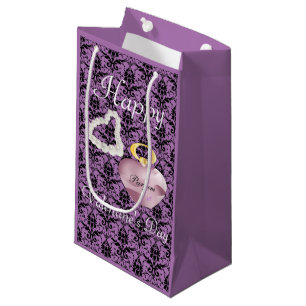 Bolsa De Regalo Pequeña Parfum & Pearls El día de San Valentín Purple Dama