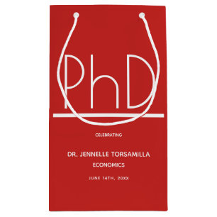 Bolsa De Regalo Pequeña Partido de Graduación de Doctorado