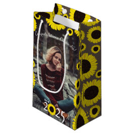 Bolsa De Regalo Pequeña Partido de Graduación del País Sunflowers